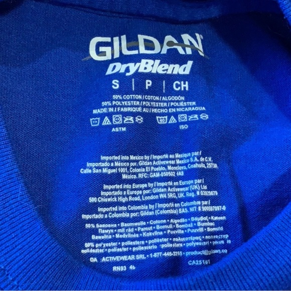 Bundle Gildan Blue T-Shirt with Orange Gators Print Size Small & medium - Picture 4 of 4